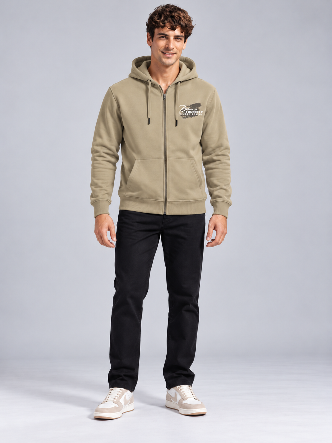 Men's Primium Full Sleeve Olive Sweatshirt