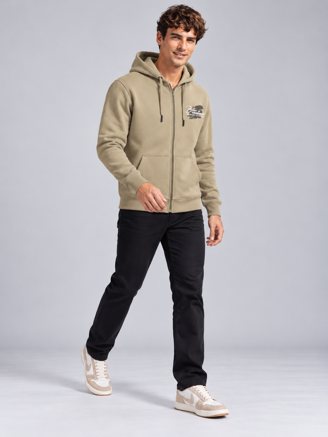 Men's Primium Full Sleeve Olive Sweatshirt