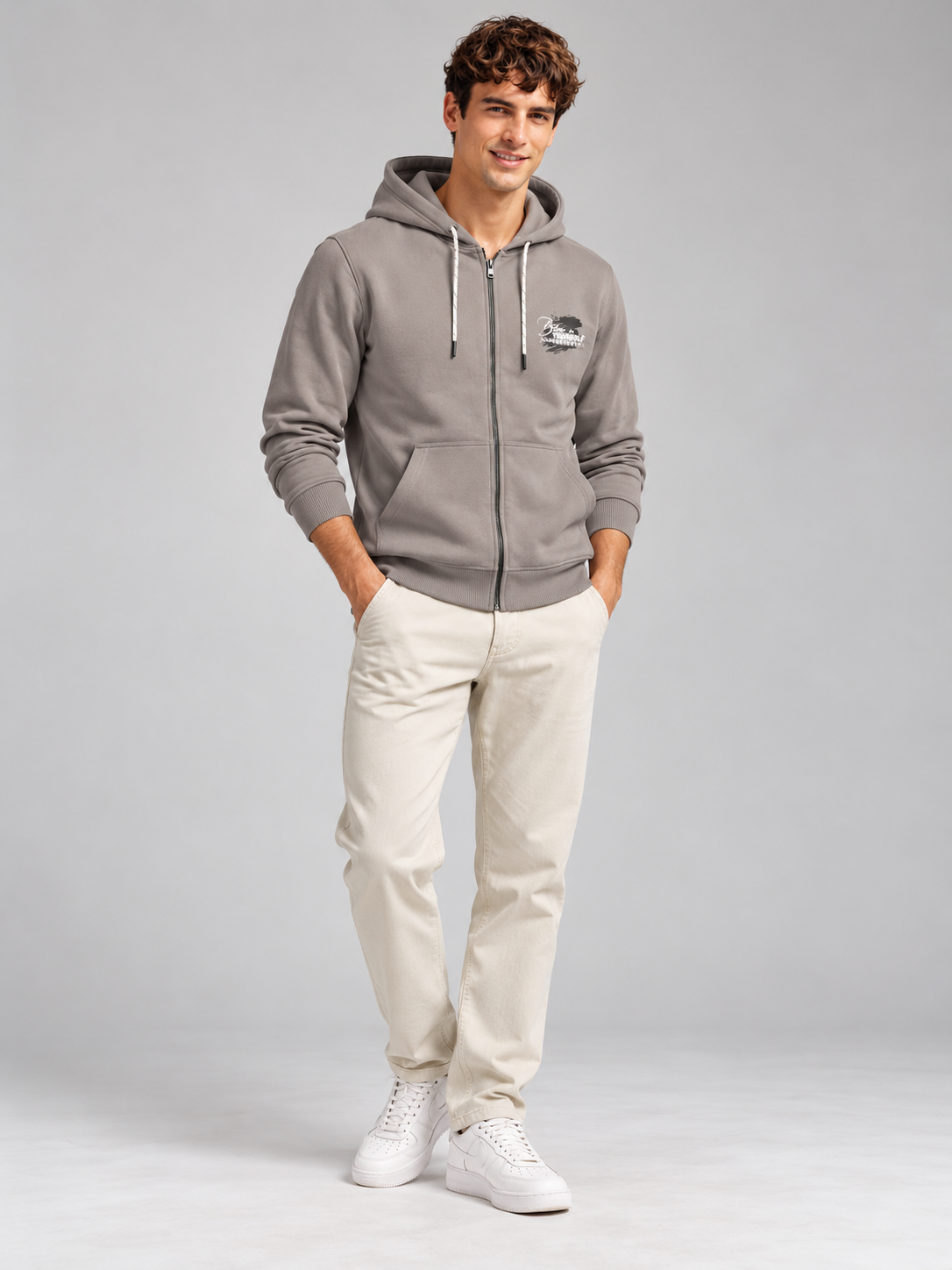 Men's Primium Full Sleeve Grey Sweatshirt