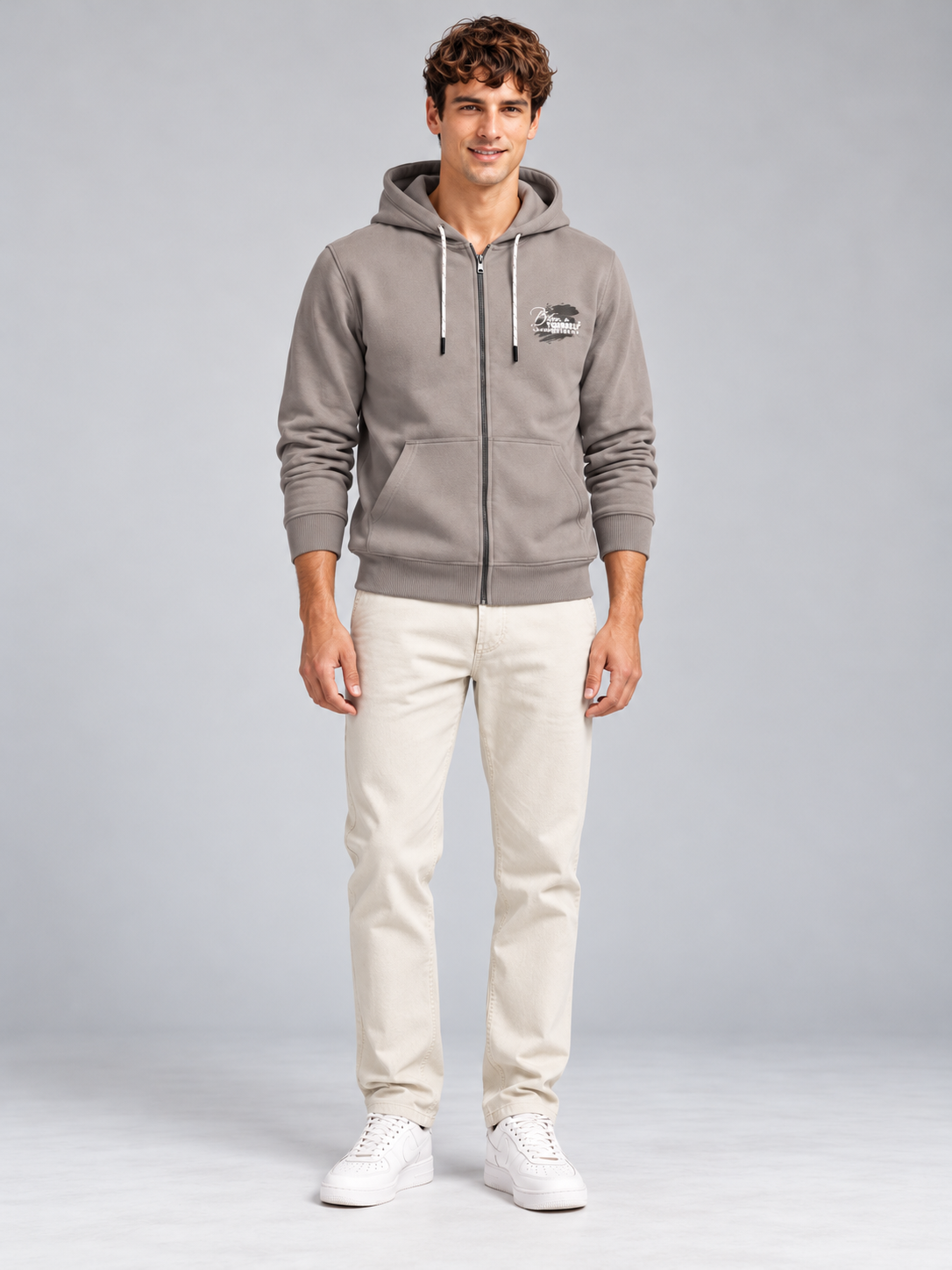 Men's Primium Full Sleeve Grey Sweatshirt