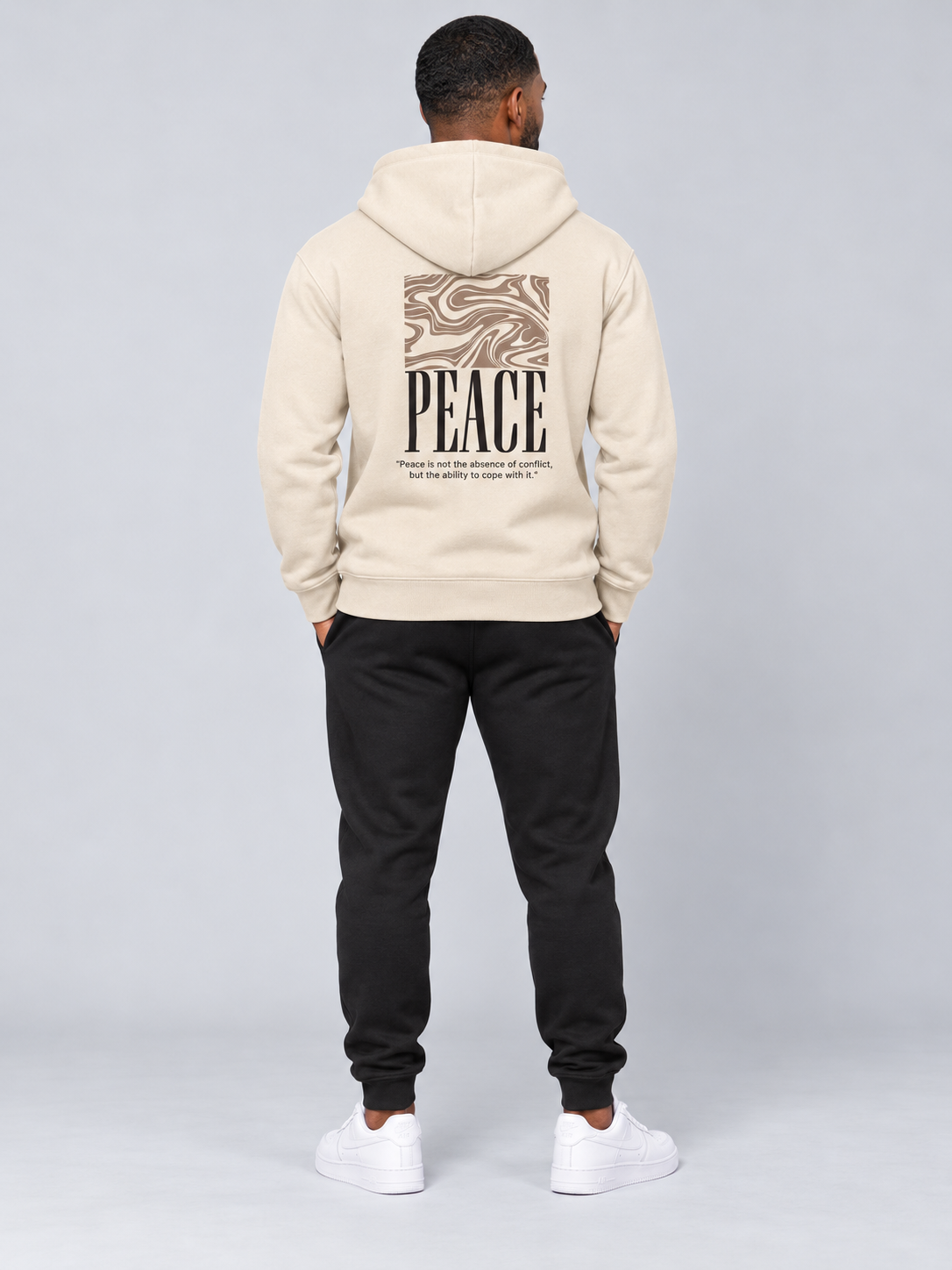 Fawn Colour Regular Fit  Primium Hooded Sweatshirt