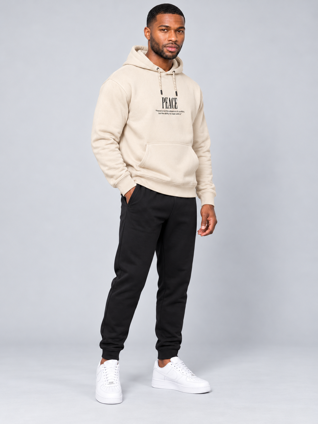 Fawn Colour Regular Fit  Primium Hooded Sweatshirt