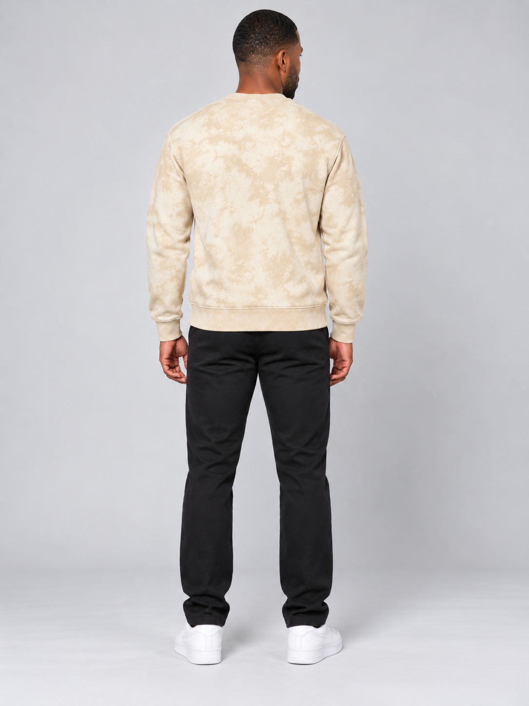 Off White Colour Regular Fit  Primium Sweatshirt