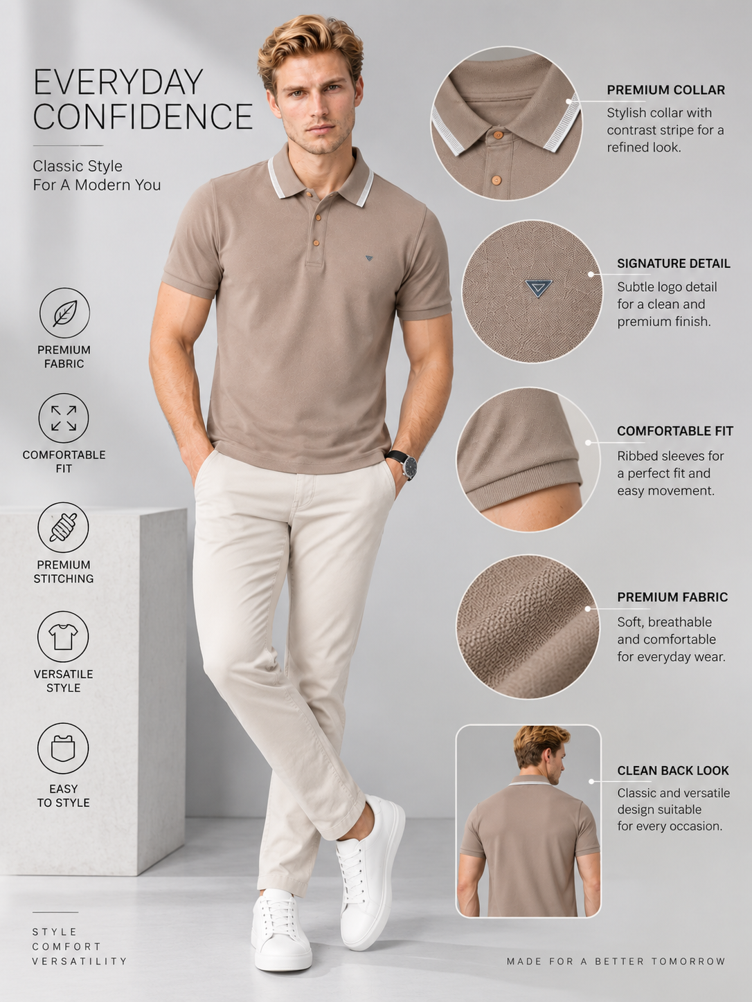 Men’s Premium Cotton Blend Half Sleeve T-Shirt