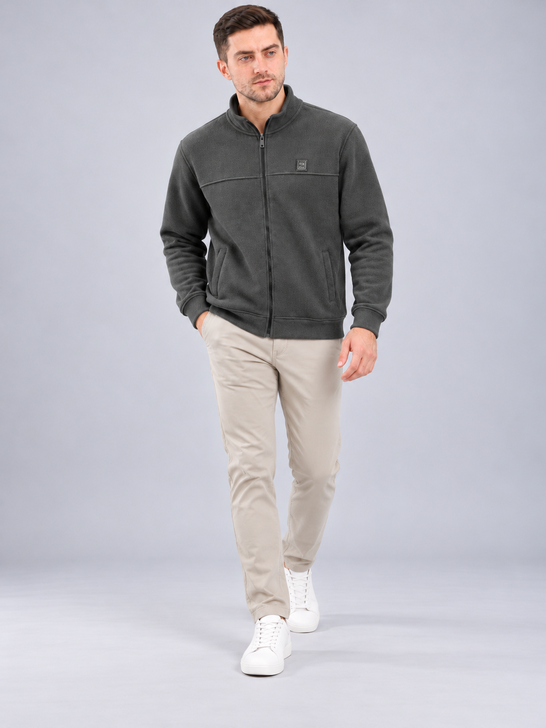 Men’s Premium Full-Zipper Casual Sweatshirt