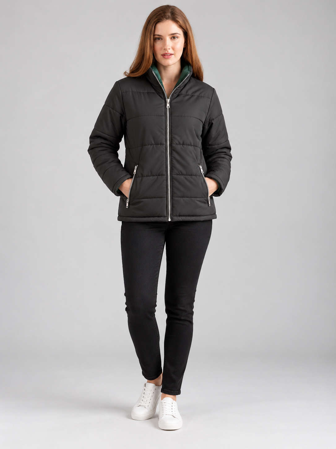Women’s Stylish Round Neck Casual Jacket