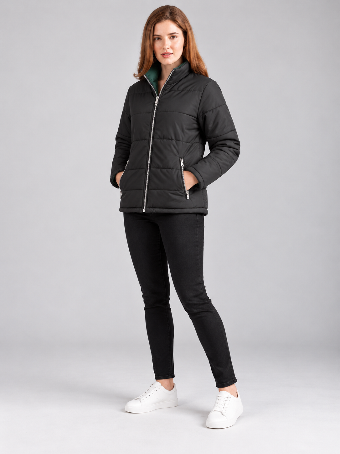 Women’s Stylish Round Neck Casual Jacket