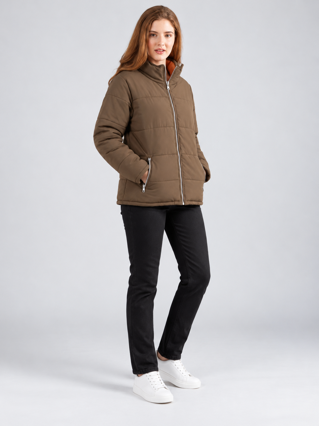 Women’s Stylish Round Neck Casual Jacket