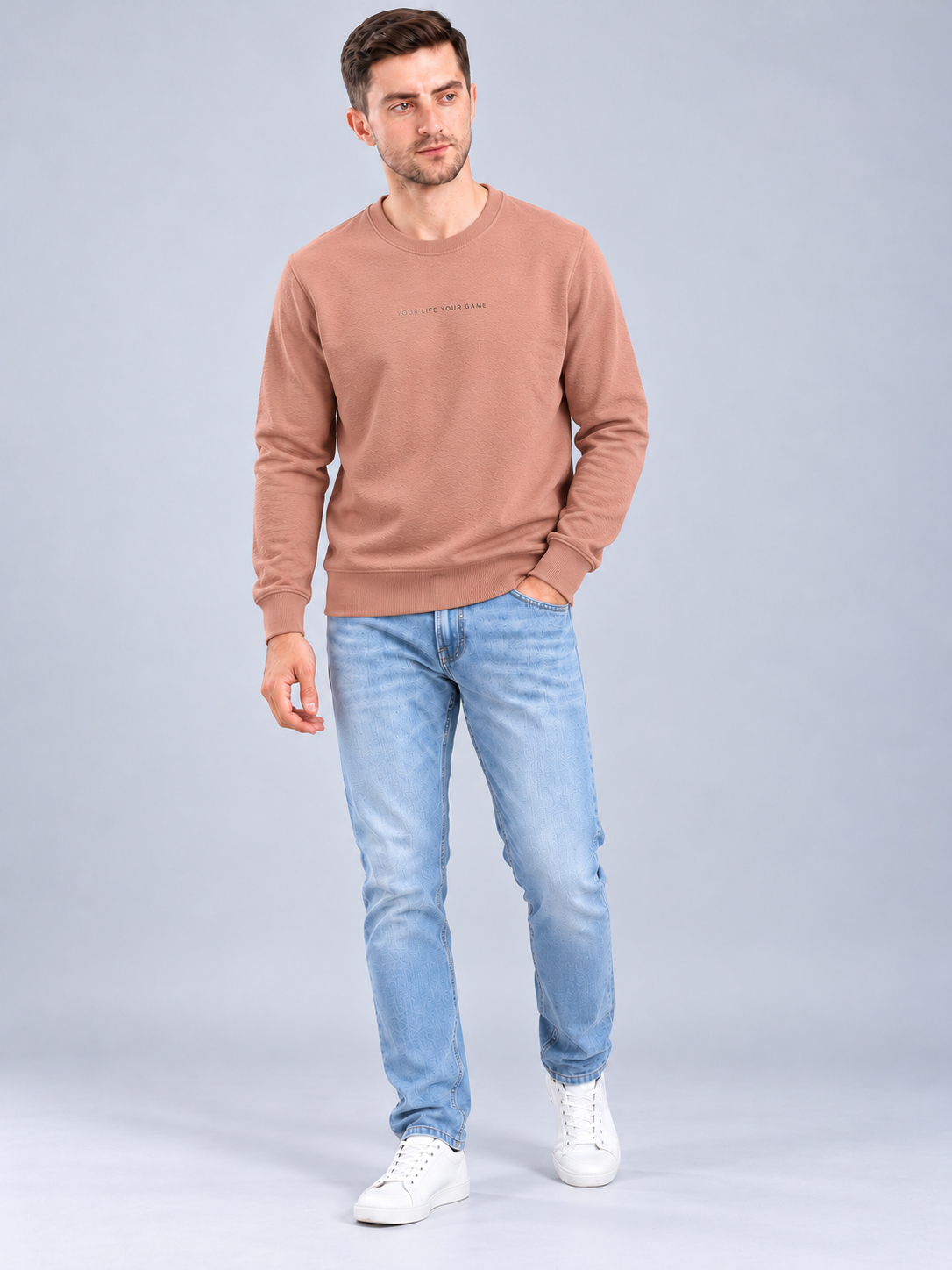 Men’s Premium Round Neck Rust Sweatshirt