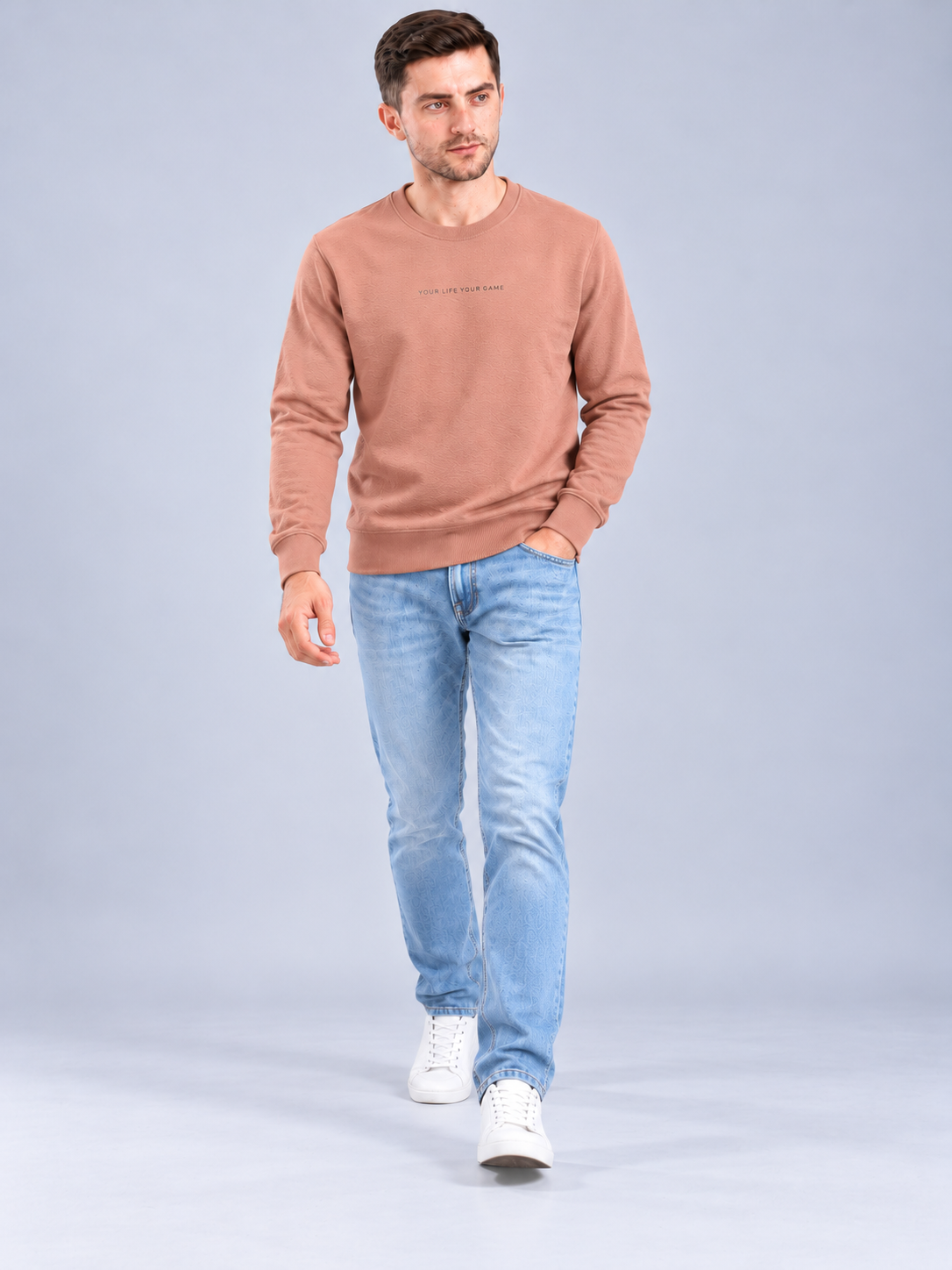 Men’s Premium Round Neck Rust Sweatshirt