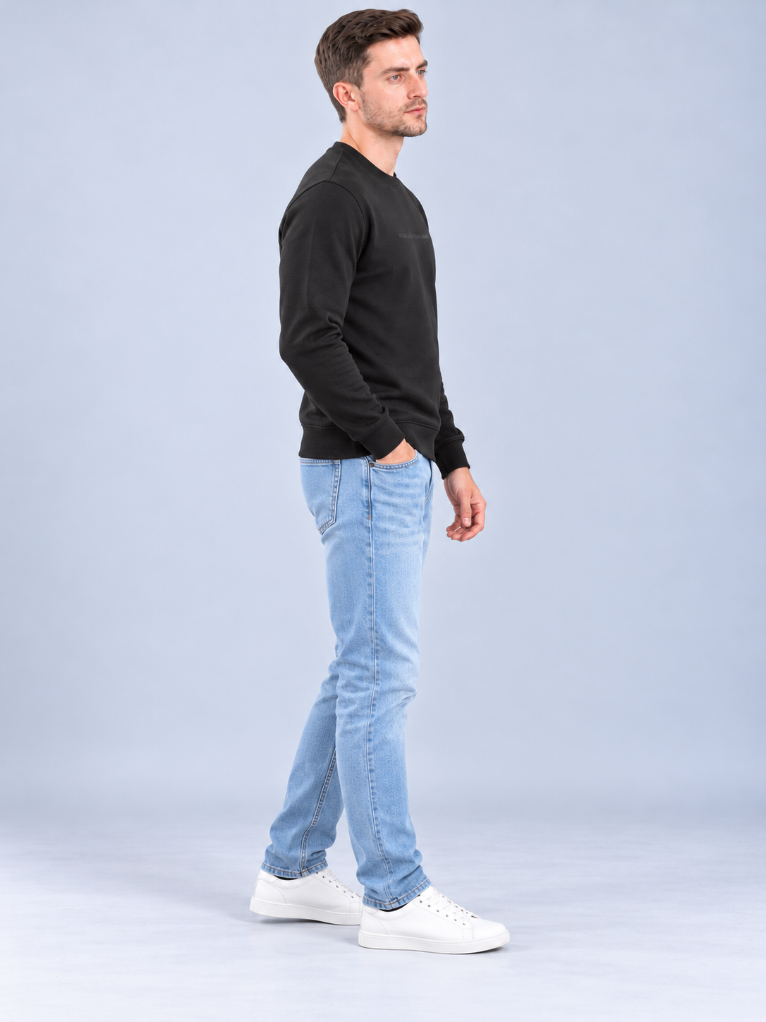 Men’s Premium Round Neck Black Sweatshirt