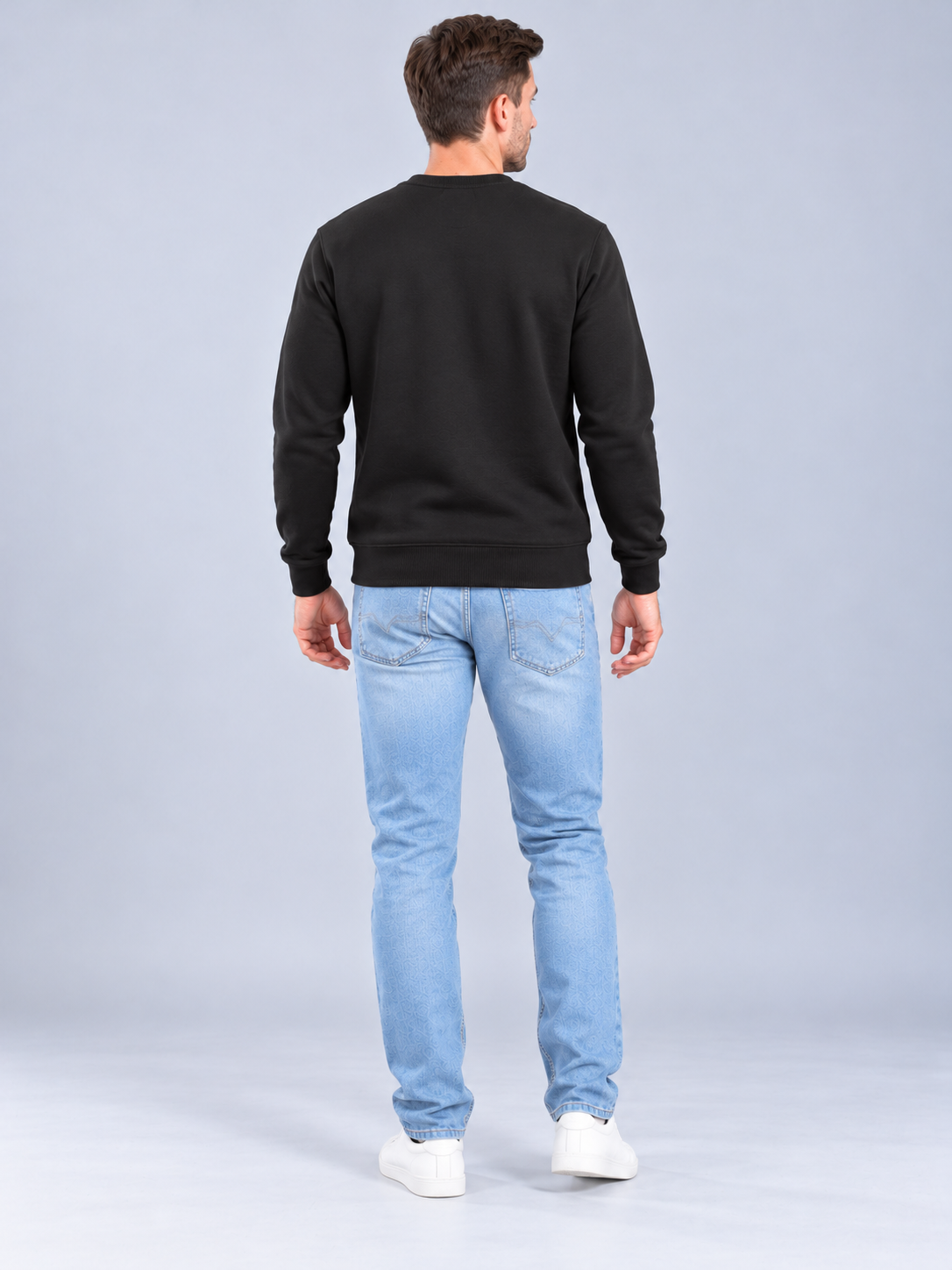 Men’s Premium Round Neck Black Sweatshirt