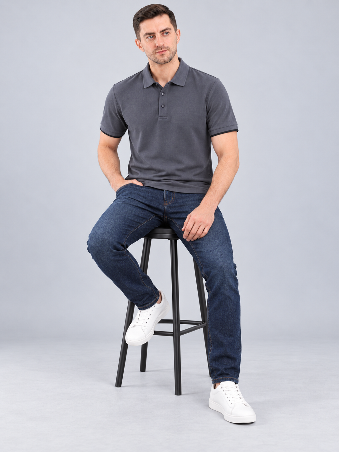 Men’s Premium Cotton Blend Half Sleeve T-Shirt