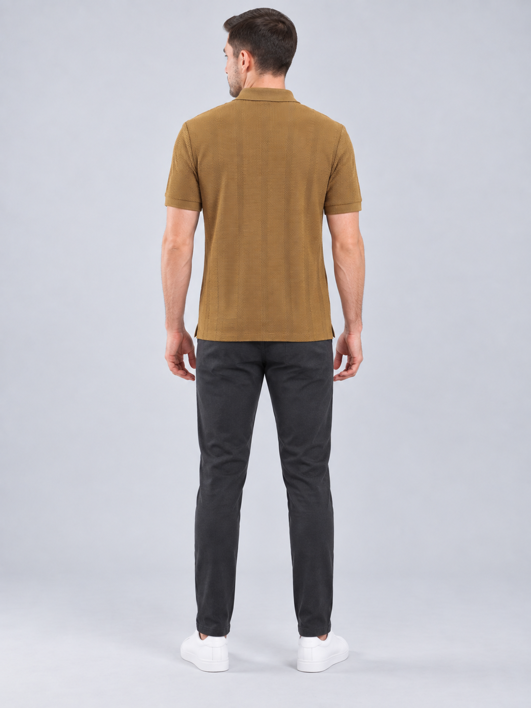 Men’s Premium Cotton Blend Polo Zipper T-Shirt