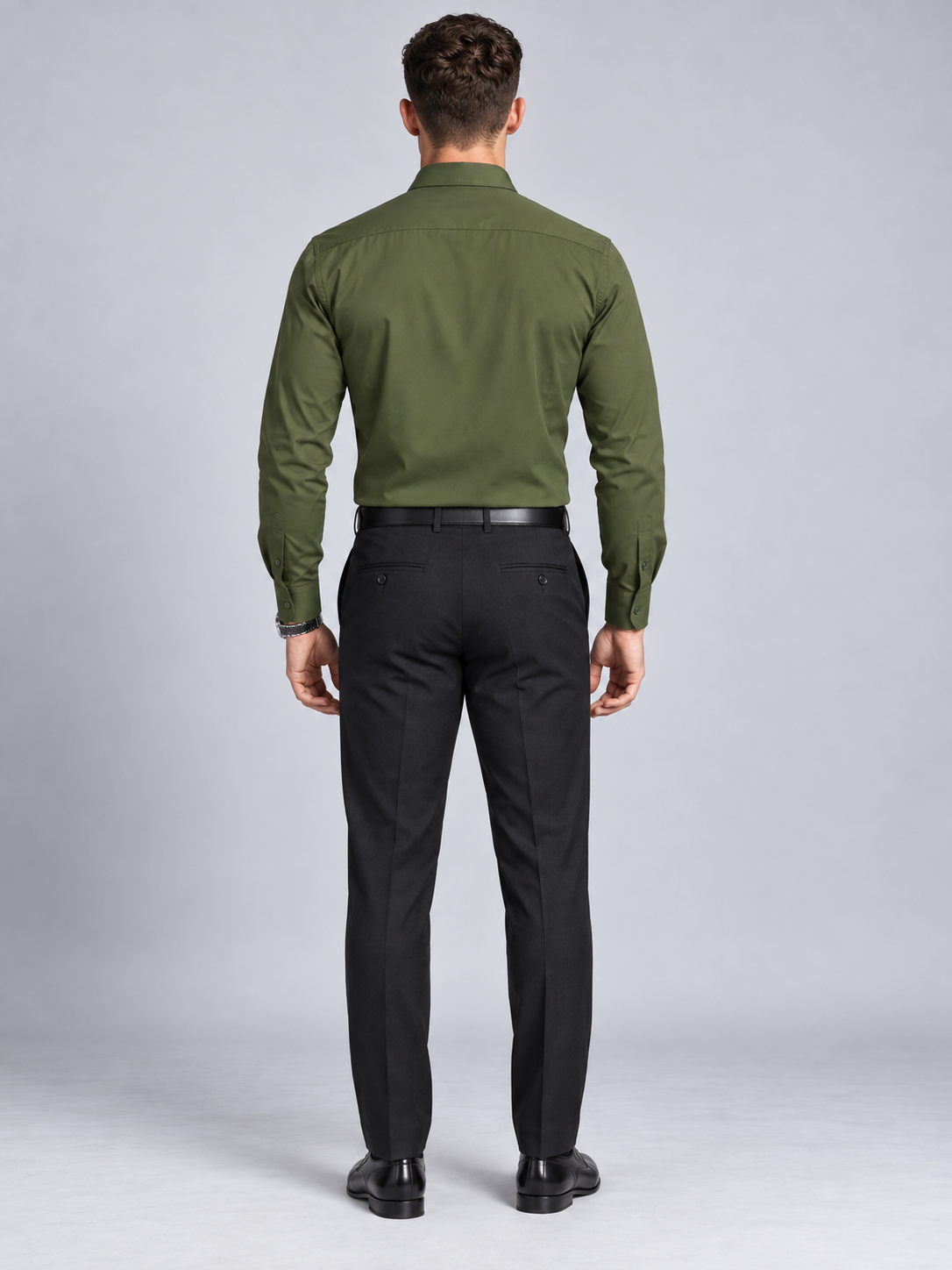 Men’s Premium Solid Full Sleeve Olive Shirt
