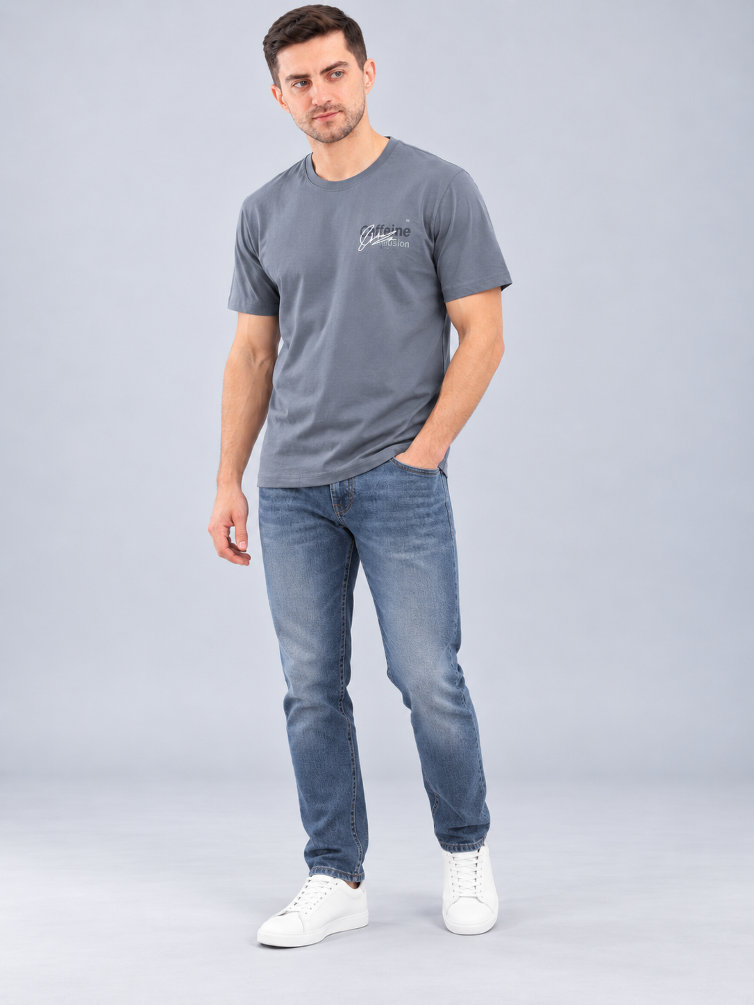 Men’s Premium Cotton Blend Half Sleeve T-Shirt