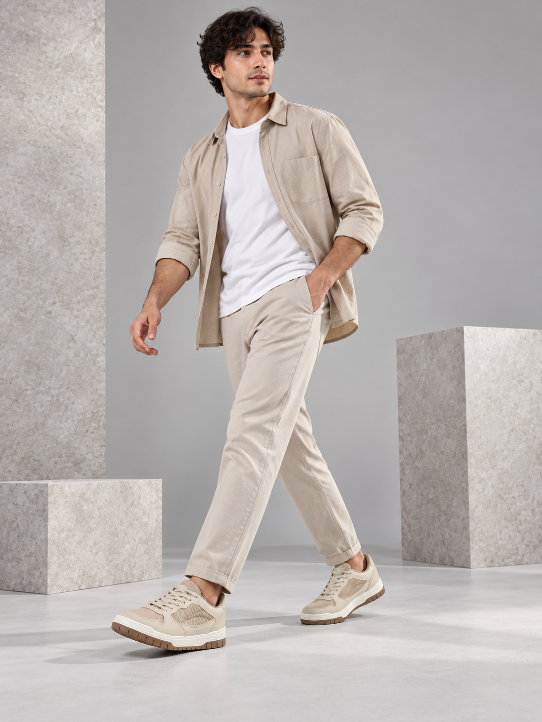 Men's Primum Beige Colour Casual Shose