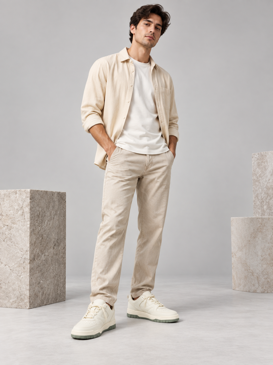 Men's Primum White Colour Casual Shose