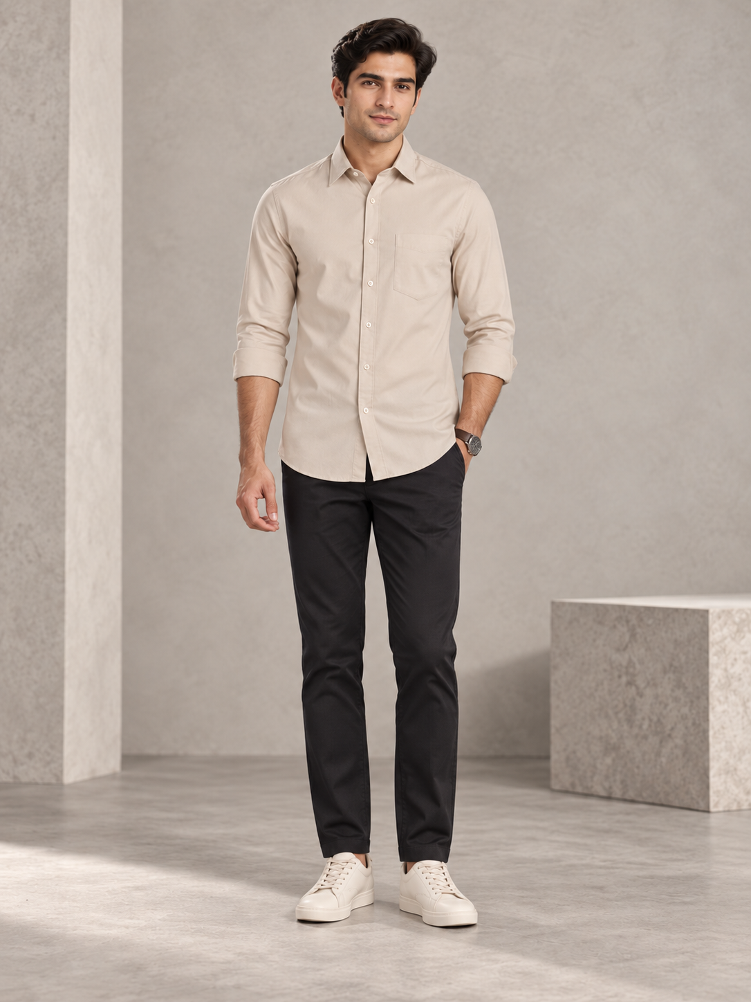 Men's Premium Cream Shirt