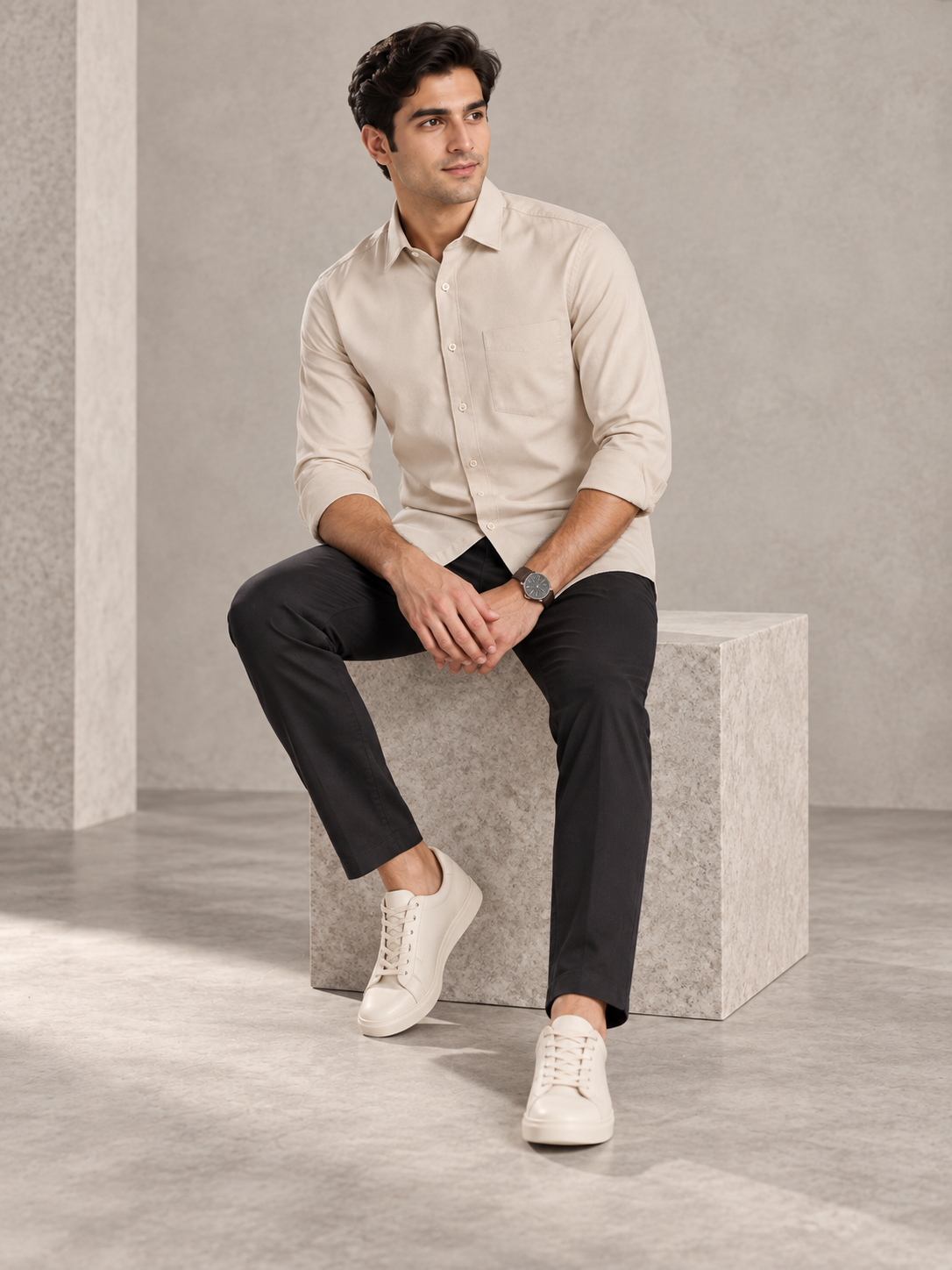 Men's Premium Cream Shirt