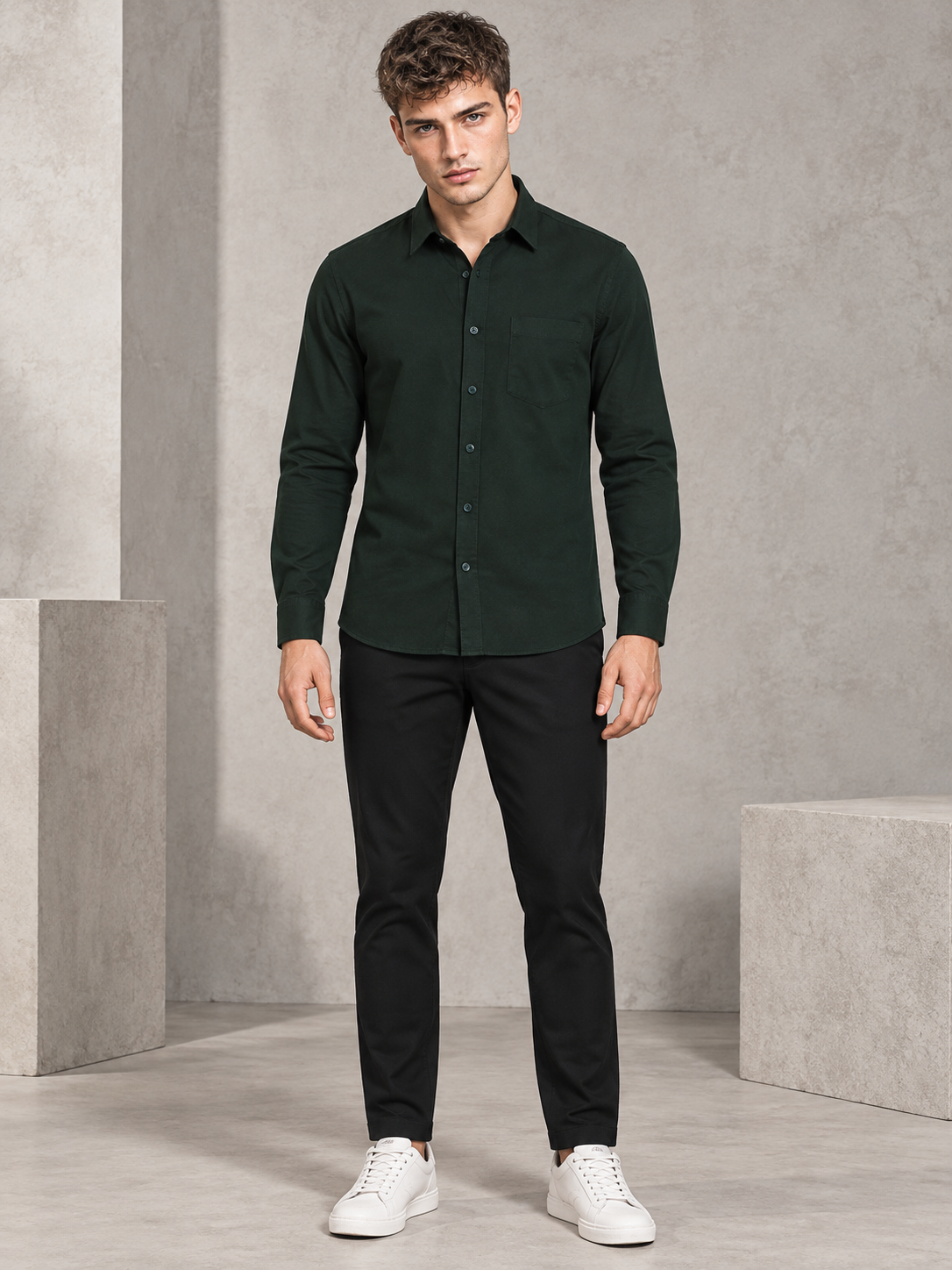 Men's Premium Dark Green Shirt