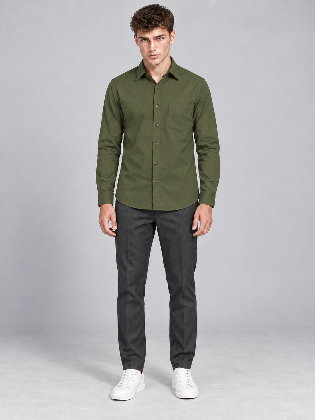 Men's Premium Olive Shirt