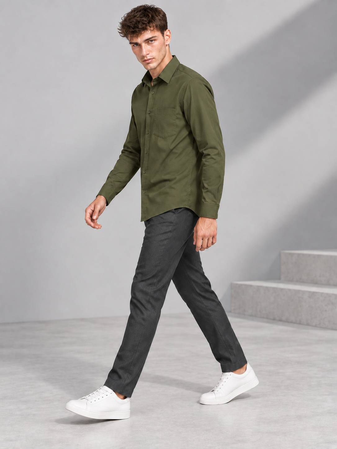Men's Premium Olive Shirt