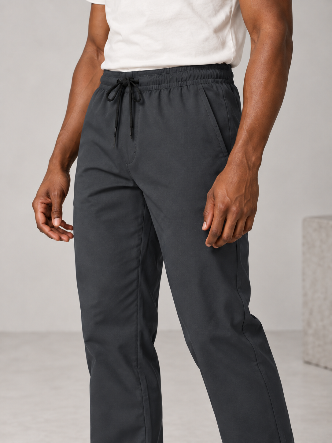 Men Blue Solid Casual Lower