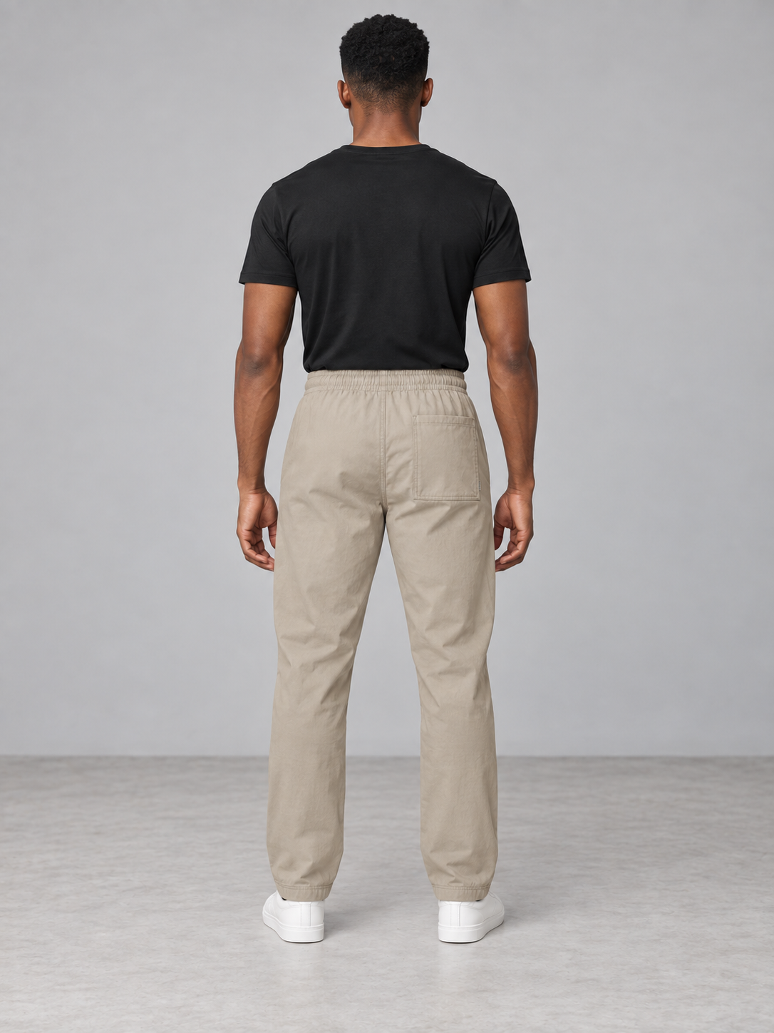 Men Beige Solid Casual Lower