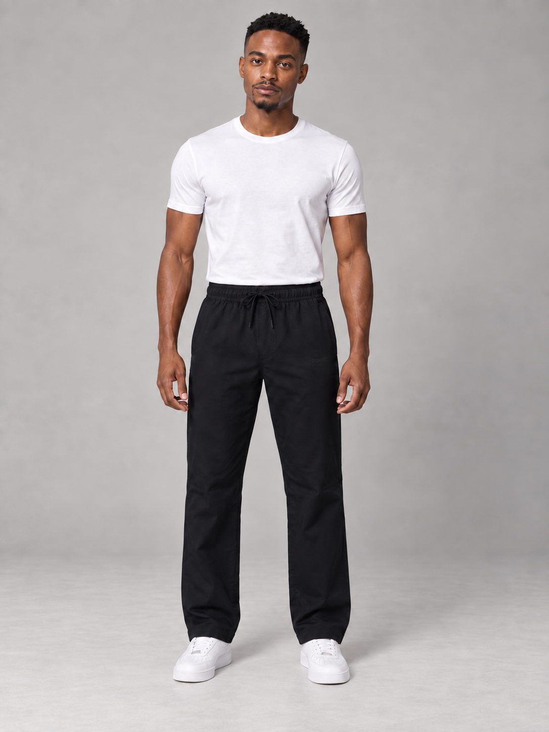 Men Black Solid Casual Lower