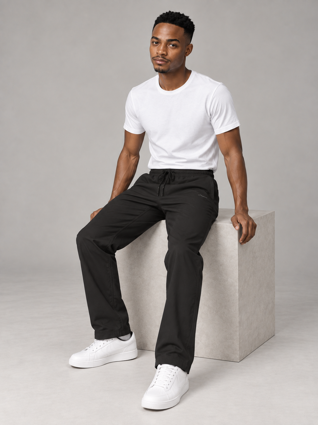 Men Coffee Solid Casual Lower