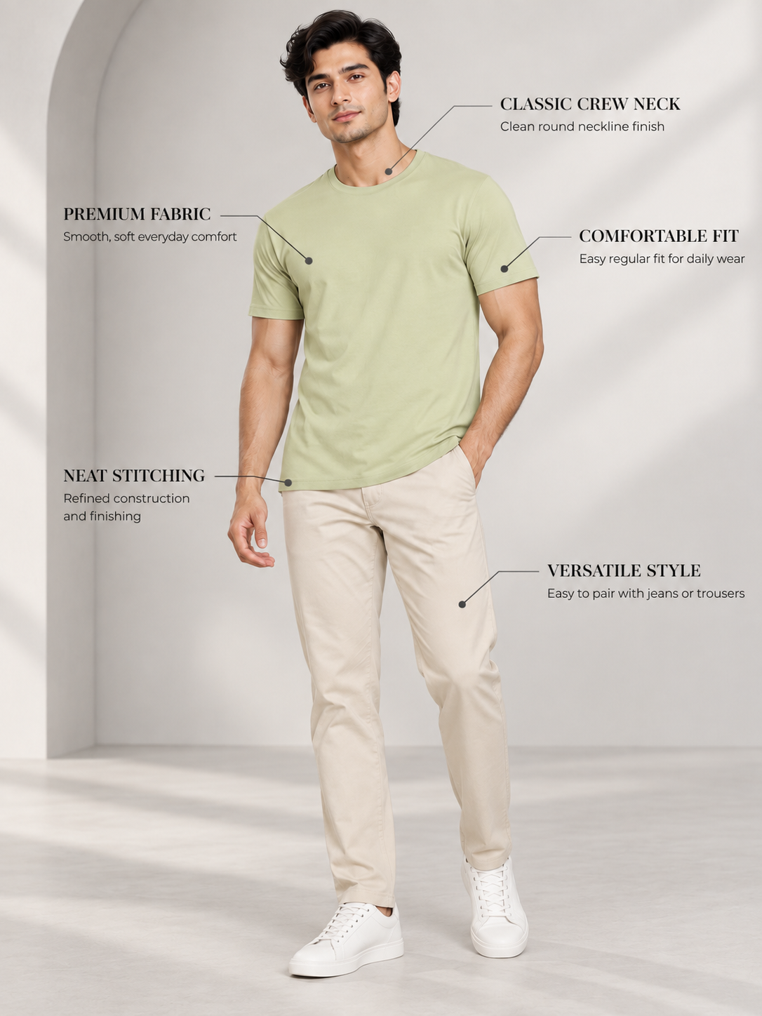 Men’s Premium Cotton Half Sleeve T-Shirt