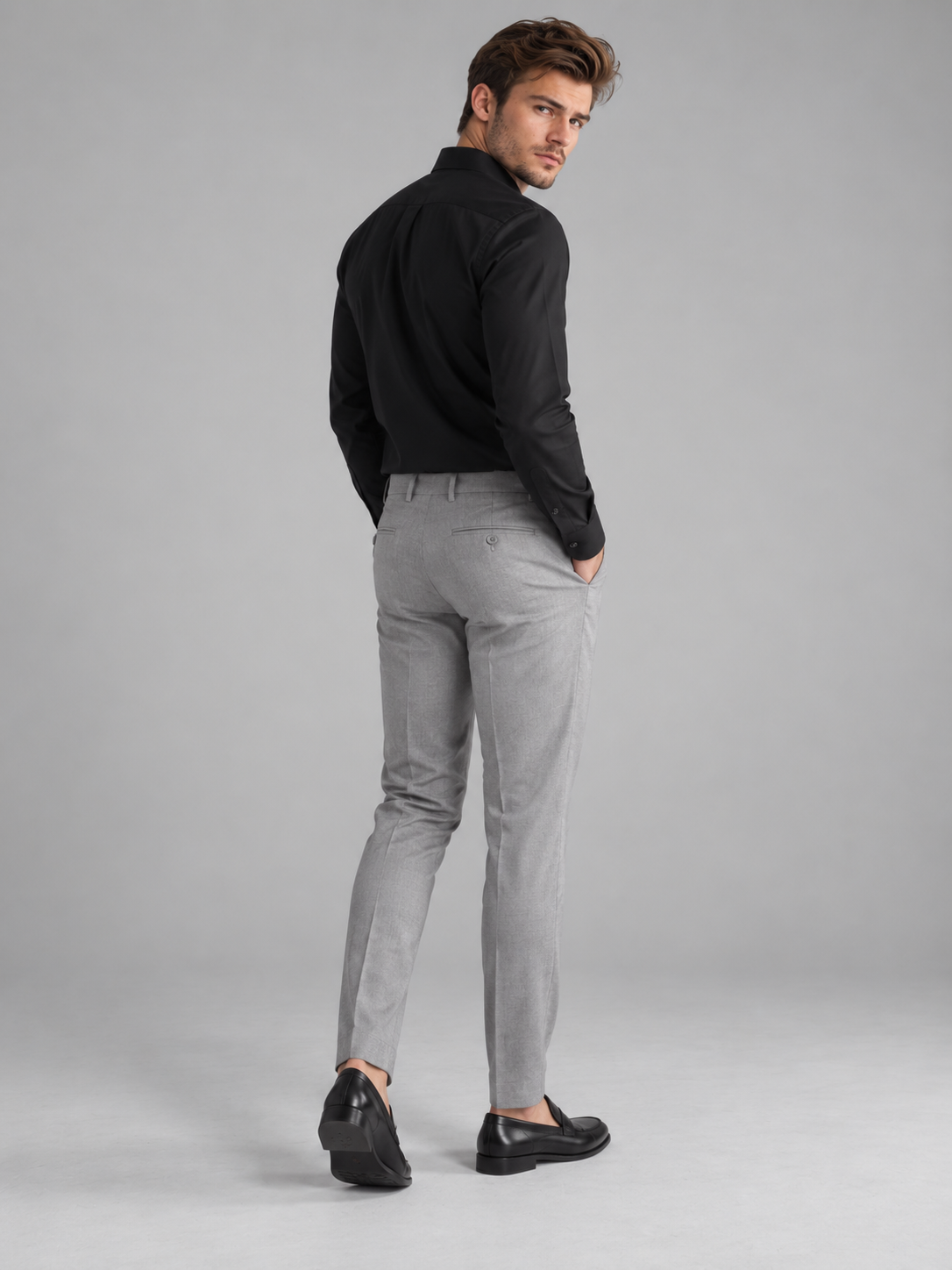 Men’s Premium Solid Full Sleeve Black Shirt
