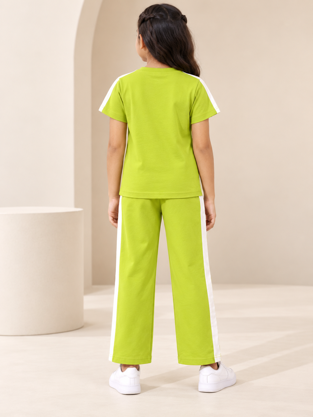 Girls Premium Printed Round Neck Co-Ord Set