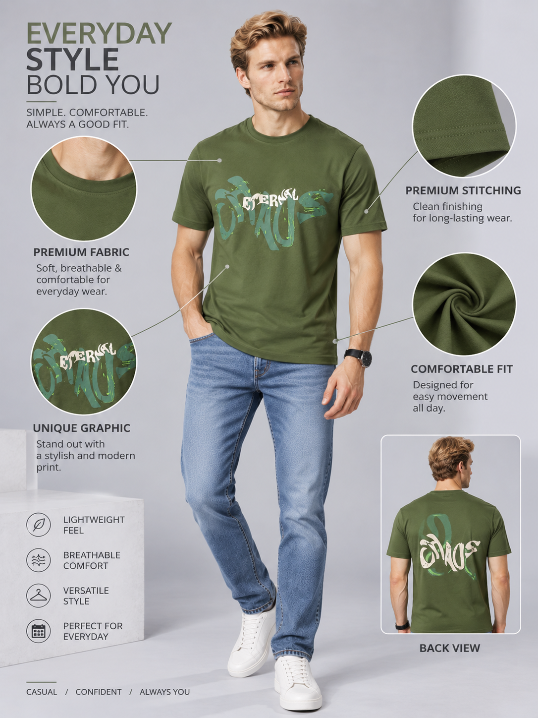 Men’s Premium Cotton Blend T-Shirt