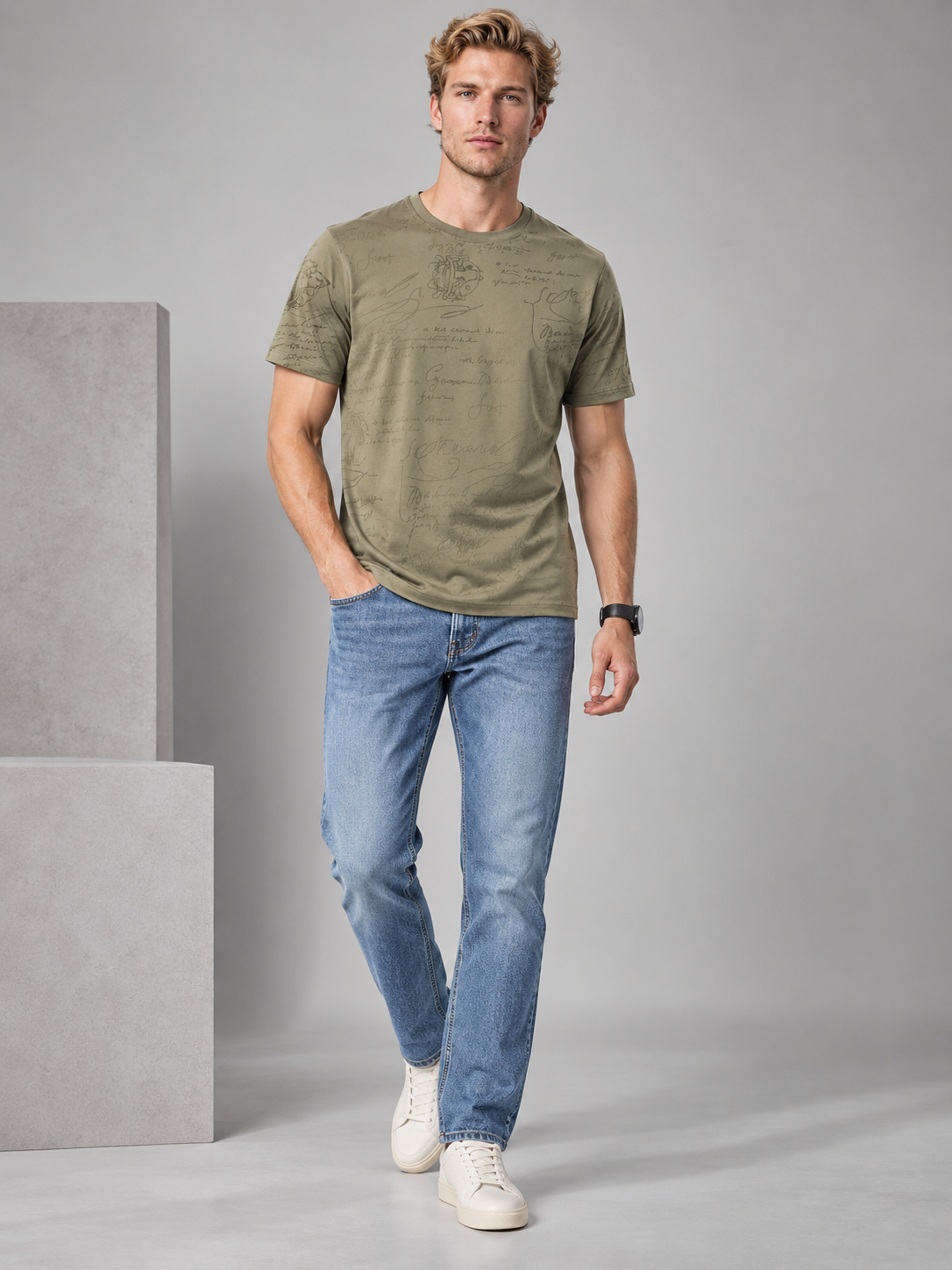 Men’s Premium Cotton Blend Half Sleeve T-Shirt