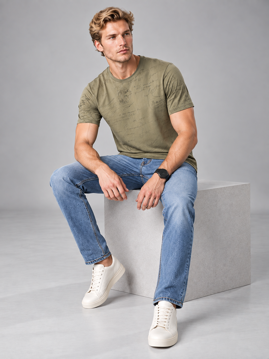Men’s Premium Cotton Blend Half Sleeve T-Shirt