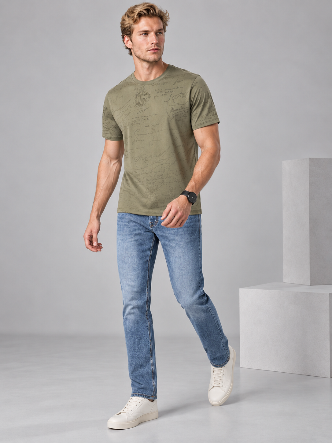 Men’s Premium Cotton Blend Half Sleeve T-Shirt