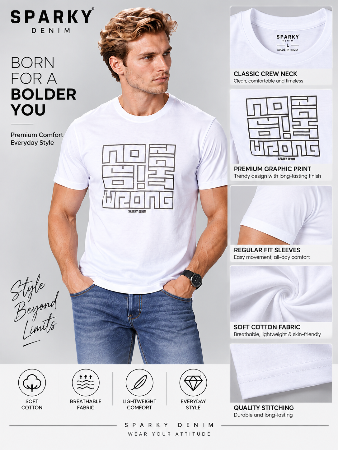 Men’s Premium Cotton Blend T-Shirt