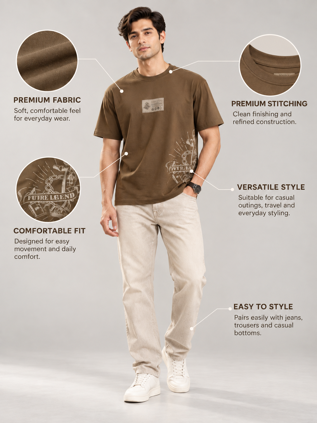 Men’s Premium Cotton Blend T-Shirt