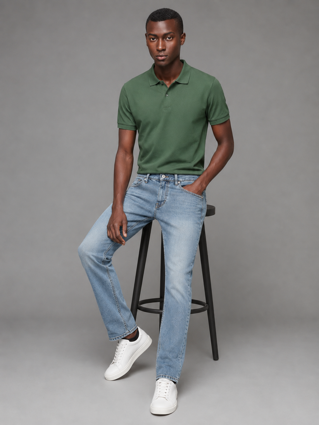 SPARKY Men's Straight Fit Denim Jeans Light Blue