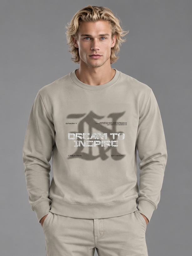 Men Grey Colour Round Neck Premium Sweatshirt