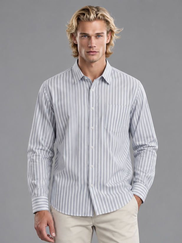 Men Grey Colour Premium Shirt