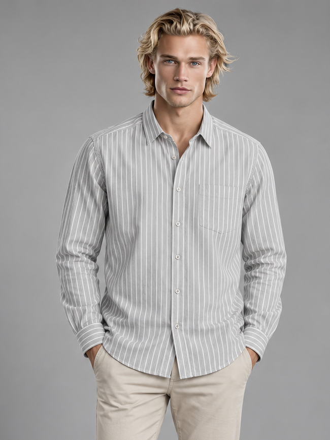 Men Grey Colour Premium Shirt