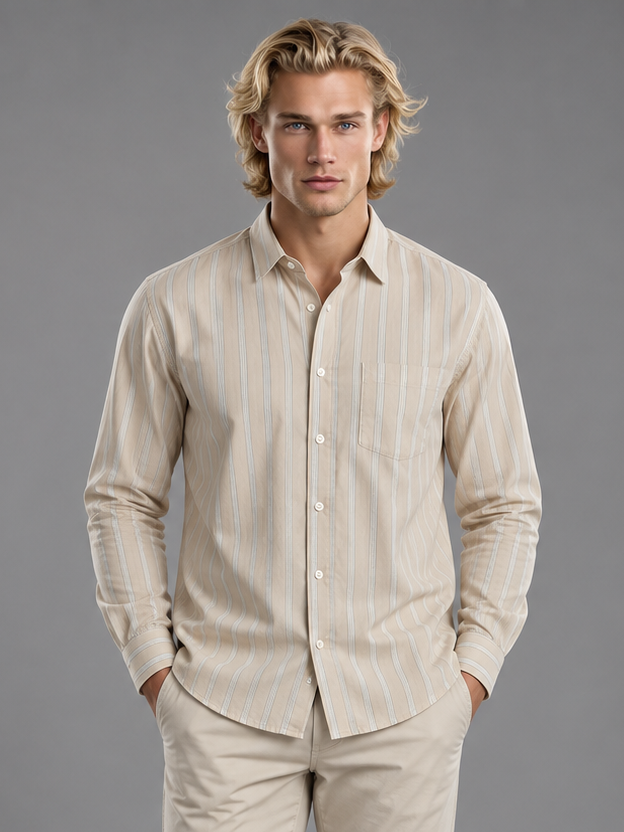 Men Beige Colour Premium Shirt