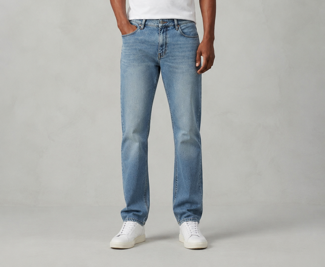 Men's Classic Straight Fit Denim Jeans | Comfortable Everyday Jeans