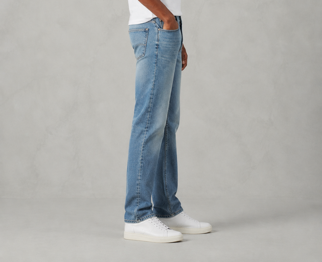 Men's Classic Straight Fit Denim Jeans | Comfortable Everyday Jeans