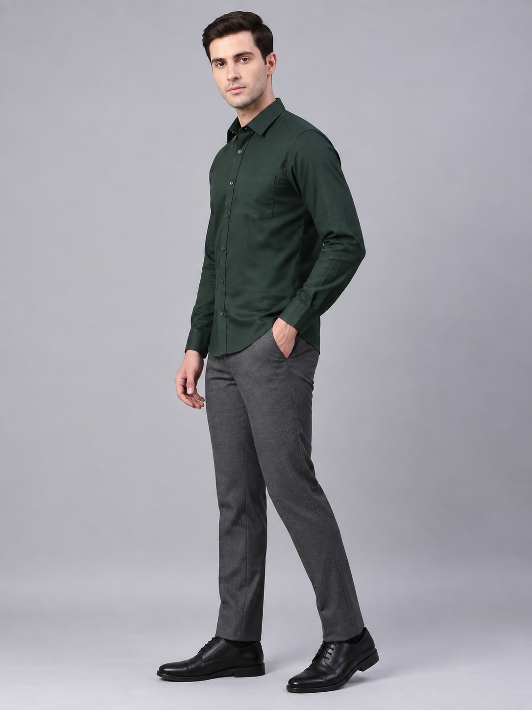Men Premium Casual Plain Full Sleeve Shirt