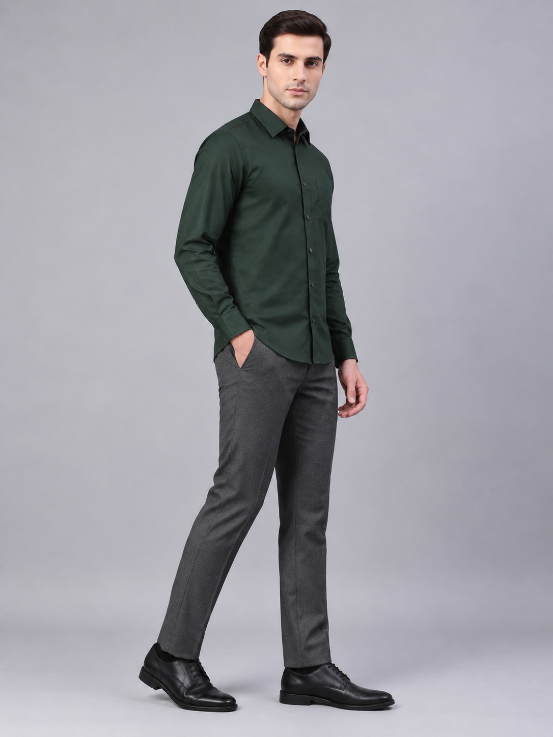 Men Premium Casual Plain Full Sleeve Shirt