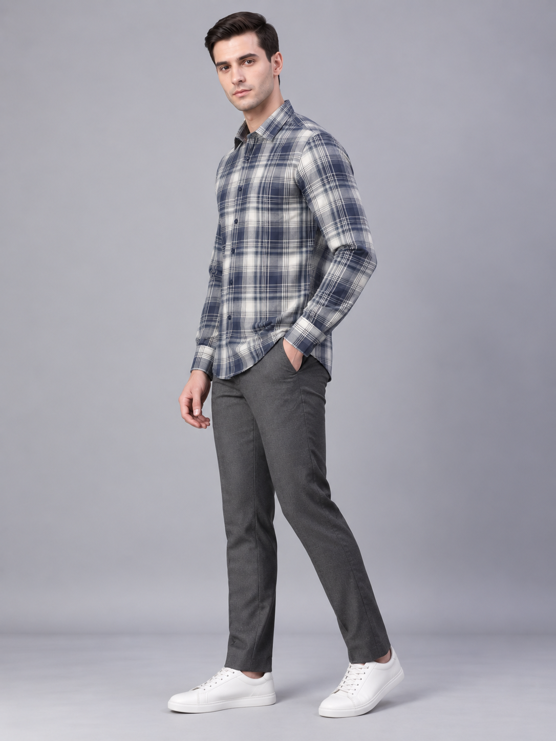 Men Premium Casual Plain Full Sleeve Shirt